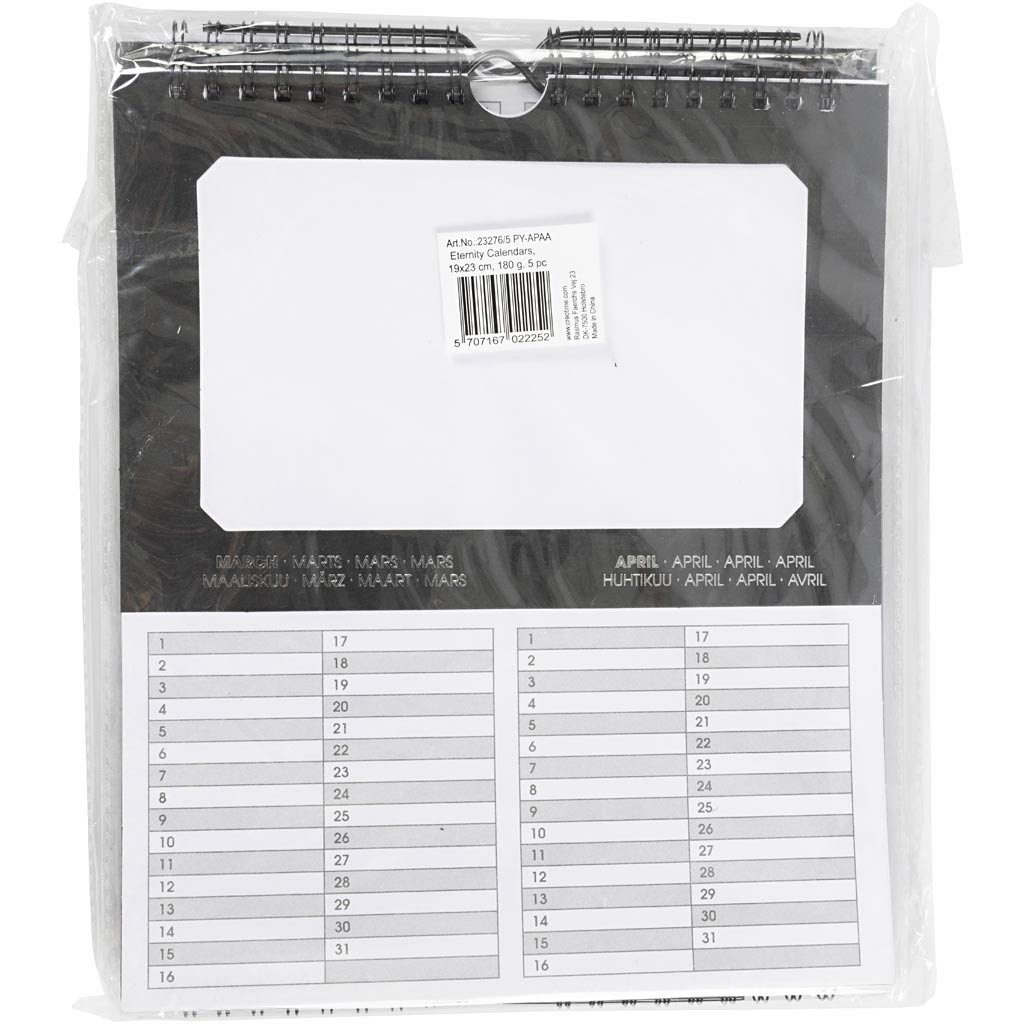 Eternity kalendrid, suurus 19x23 cm, augu suurus 15,3x9,2 cm, 180 g, 5 tk/ 1 pakk - Image 2