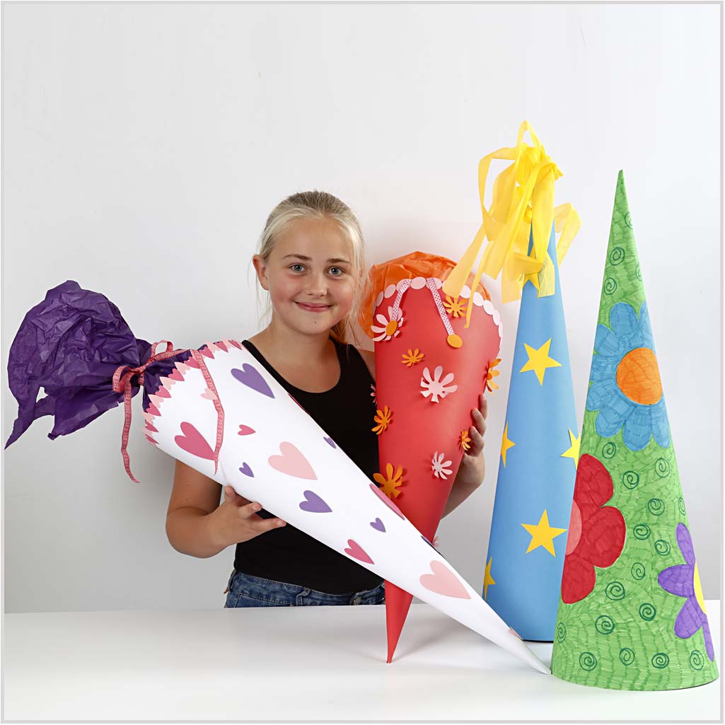 Koonused, H: 68 cm, diameeter. 20 cm, valge, 5 tk/ 1 pakk - Image 3