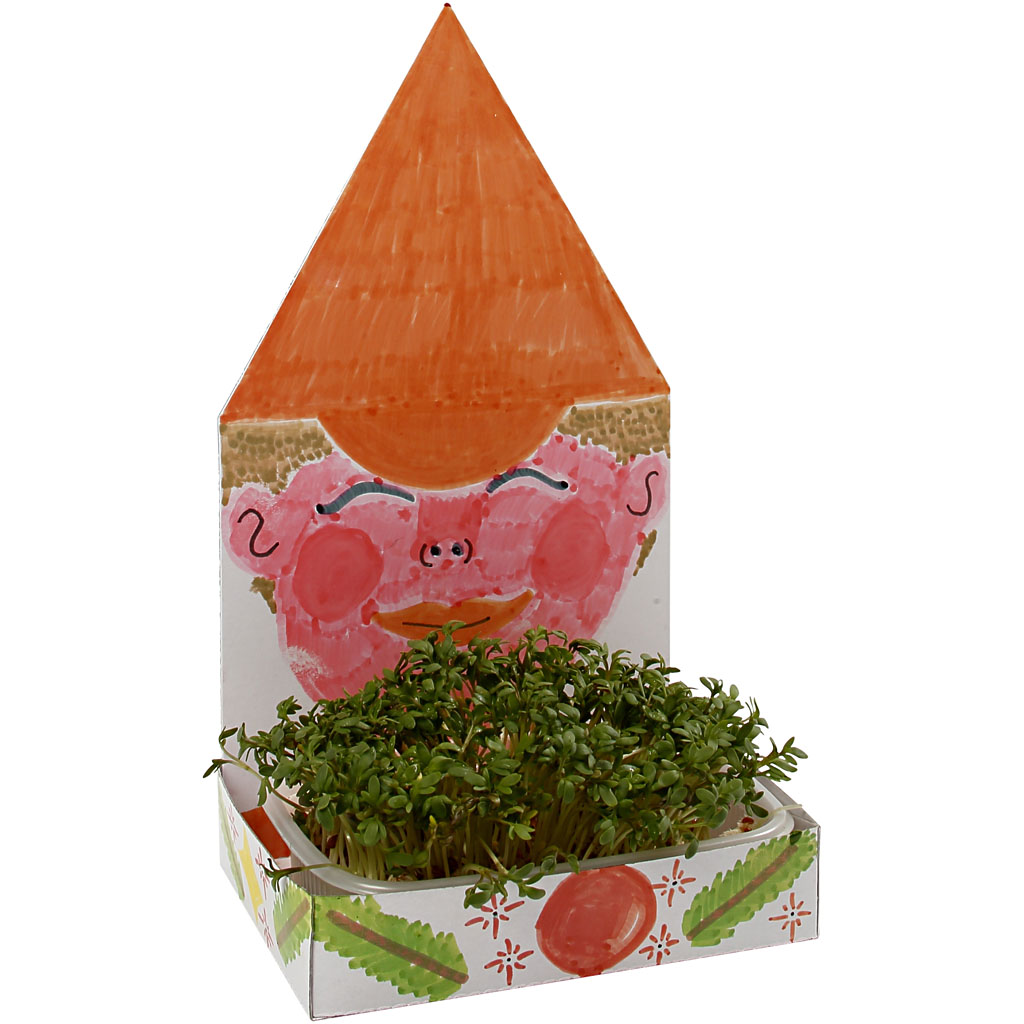 Figuurikujulised kressikausid, maja, H: 20 cm, valge, 6 komplekti/ 1 pakk - Image 5