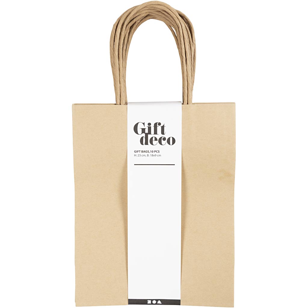 Paberikott, K: 23 cm, S: 18x9 cm, 125 g, pruun, 10 tk/ 1 pakk - Image 2