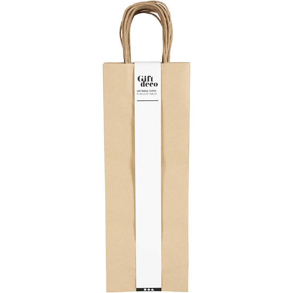 Paberikott, K: 36 cm, S: 13x8 cm, 125 g, pruun, 10 tk/ 1 pakk - Image 2