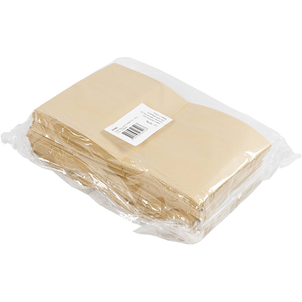 Paberikott, H: 27 cm, suurus 9x15 cm, 50 g, pruun, 100 tk/ 1 pakend - Image 2