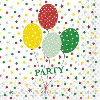 Salvrätikud, balloonid, suurus 33x33 cm, 20 tk/ 1 pakk