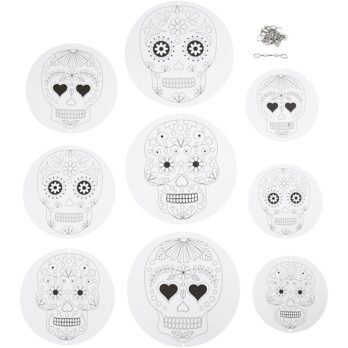 Motiividega mobiilne ornament, diameeter. 12+15+18 cm, 300 g, valge, 3 komplekti/ 1 pakk