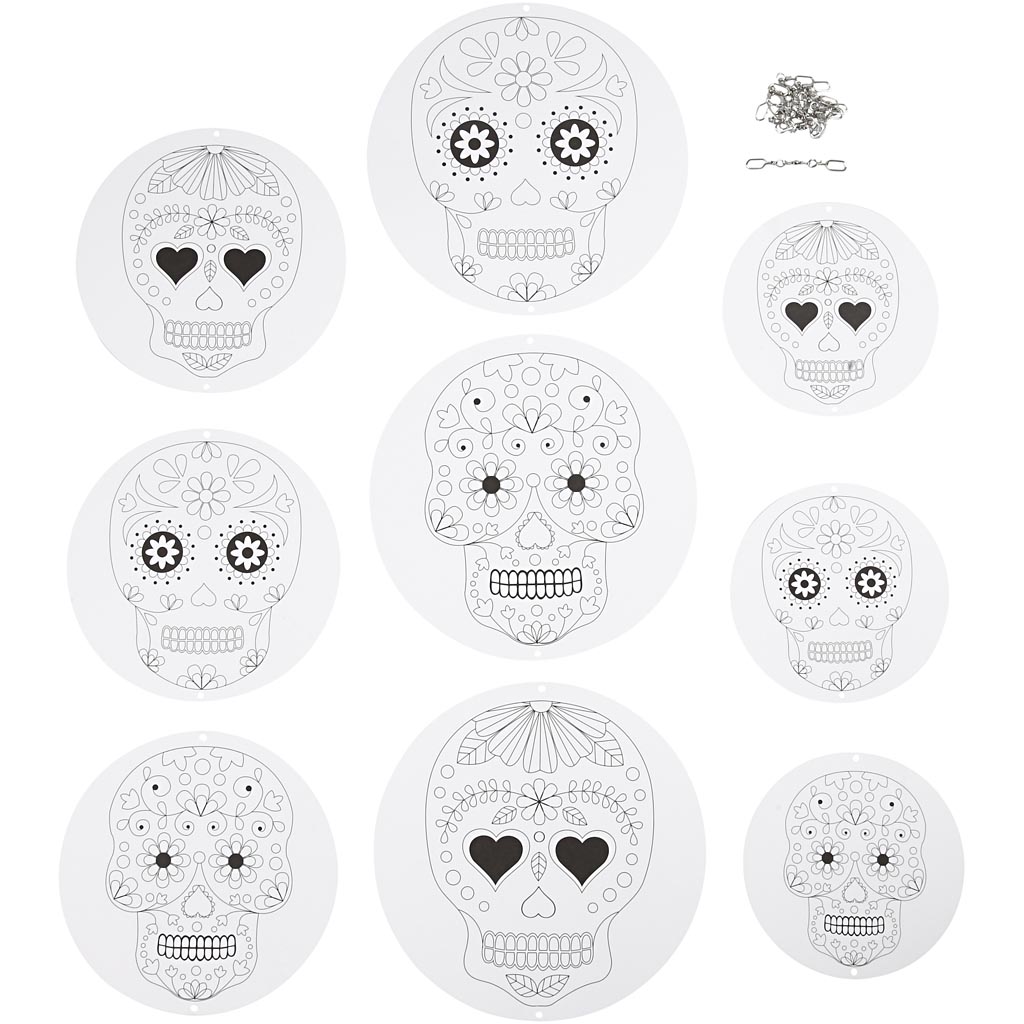 Motiividega mobiilne ornament, diameeter. 12+15+18 cm, 300 g, valge, 3 komplekti/ 1 pakk