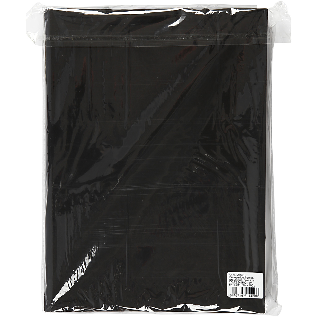 Pildikinnitus, suurus A4+A6, 180 g, must, 2x60 tk/ 1 pakk - Image 2