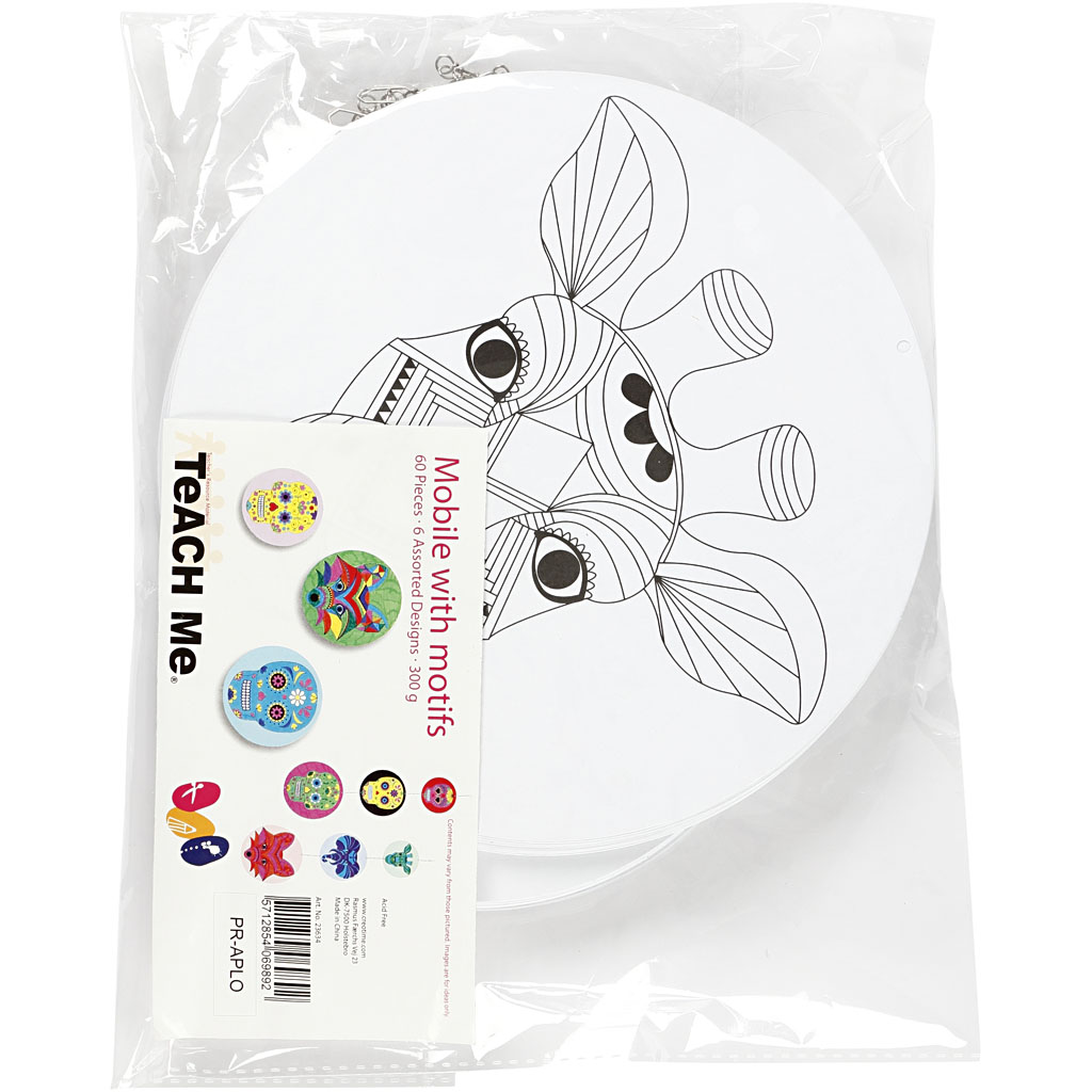 Motiividega mobiilne ornament, diameeter. 12+15+18 cm, 300 g, valge, 20 komplekti/ 1 pakk - Image 2