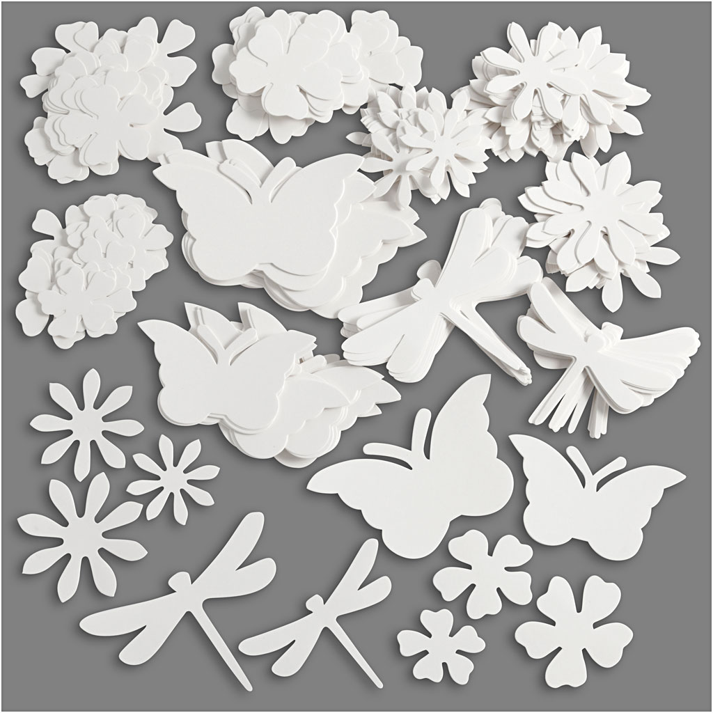 Summer Die Cut, suurus 4,5-12 cm, 240 g, valge, 362 tk/ 1 pakk