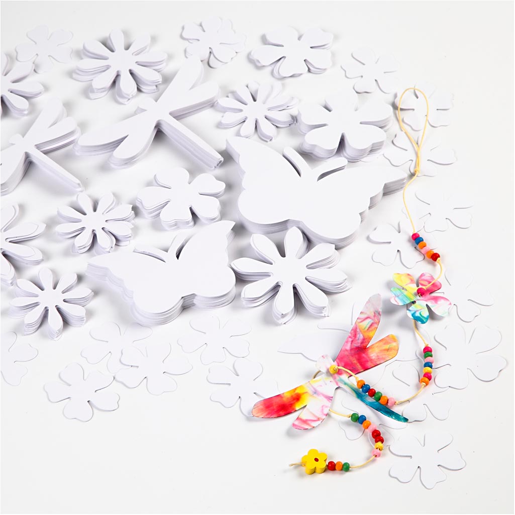 Summer Die Cut, suurus 4,5-12 cm, 240 g, valge, 362 tk/ 1 pakk - Image 2