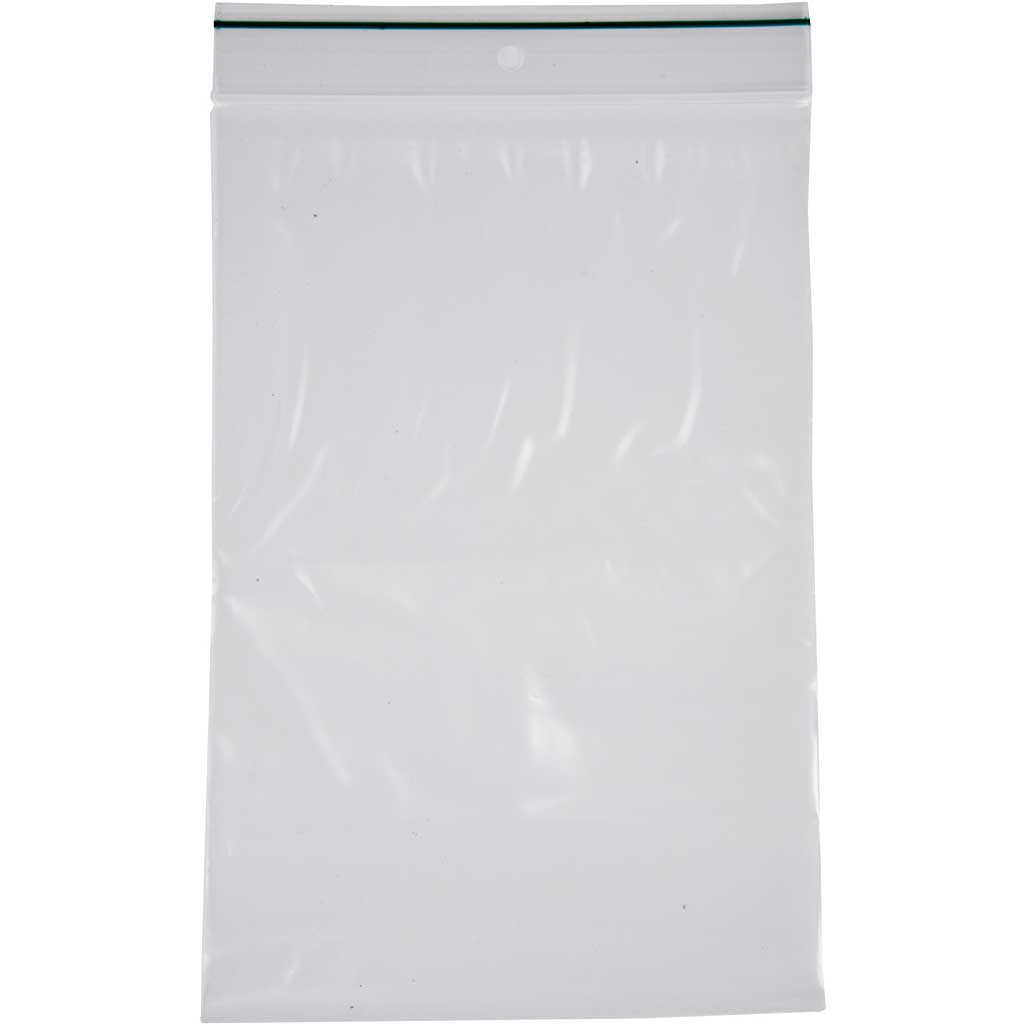 Zip-lock kott, suurus 12x18 cm, paksus 0,05 mm, 100 tk/ 1 pakend