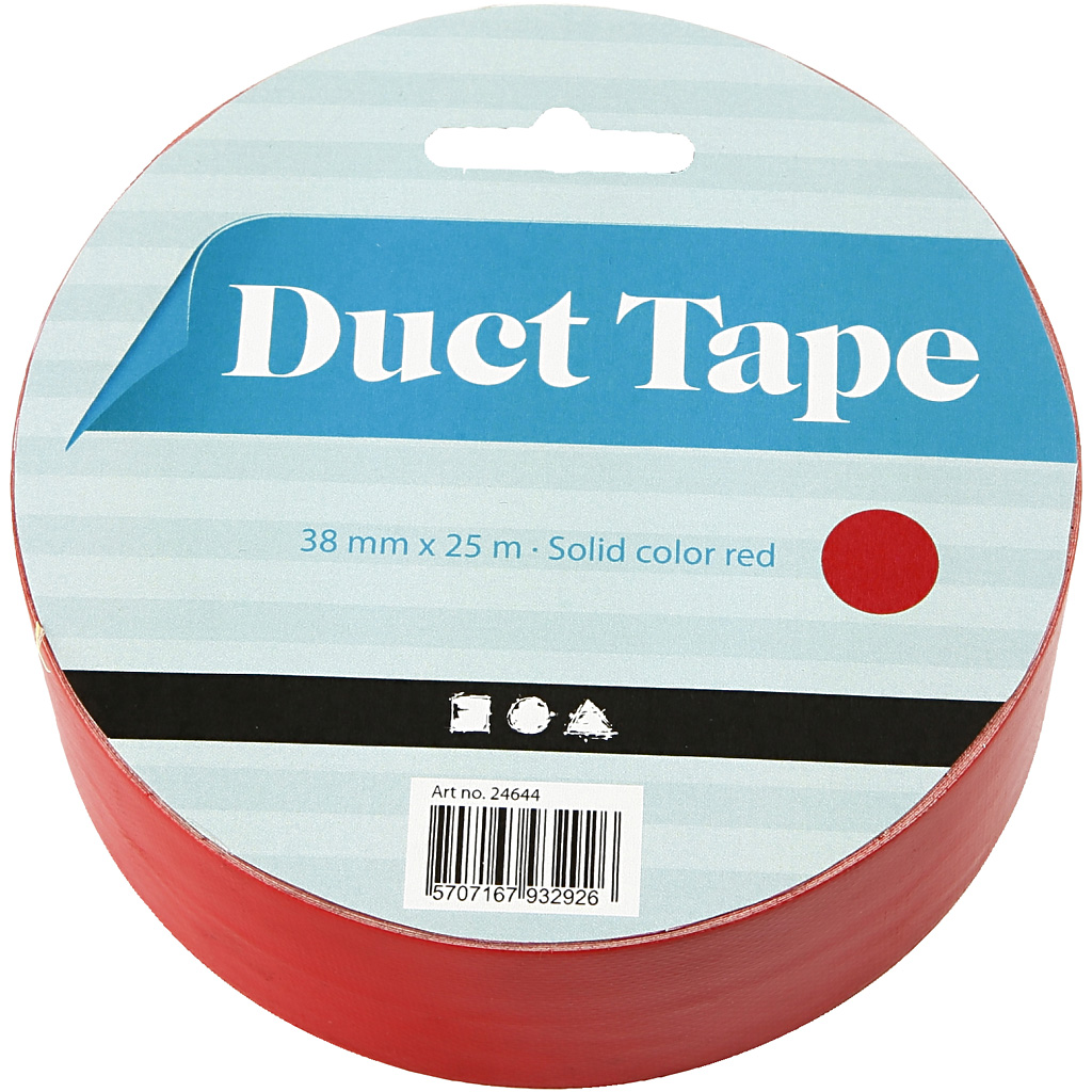 Duct Tape, W: 38 mm, punane, 25 m/ 1 rull - Image 2