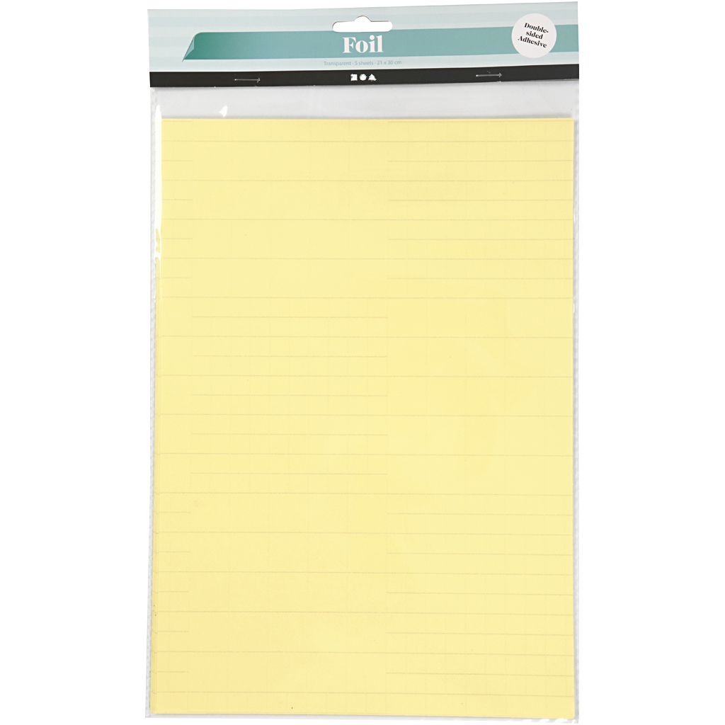Kahepoolne fooliumteip, leht 210x297 mm, 5 lehte/ 1 pakk - Image 2