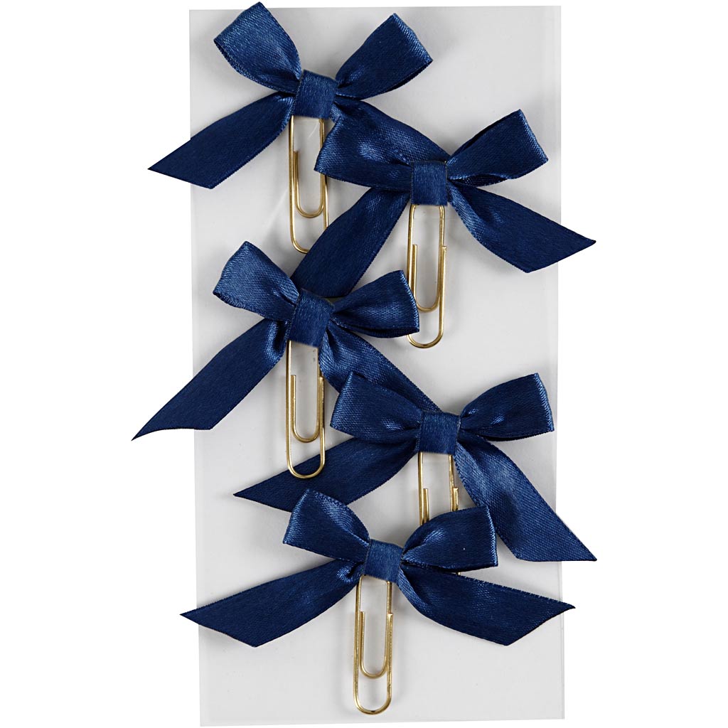 Metallist kirjaklambrid, suurus 40x70 mm, sinine, 5 tk/ 1 pakk