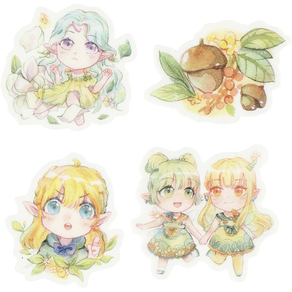 Kleeplintide kleebised, väikesed tüdrukud, suurus 20-50 mm, 30 tk/ 1 pakk - Image 3