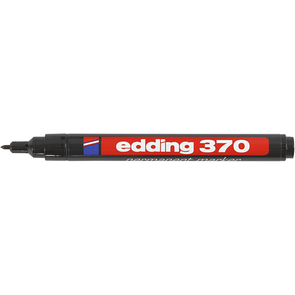 Edding 370 Marker, joon 1 mm, must, 1 tk - Image 2