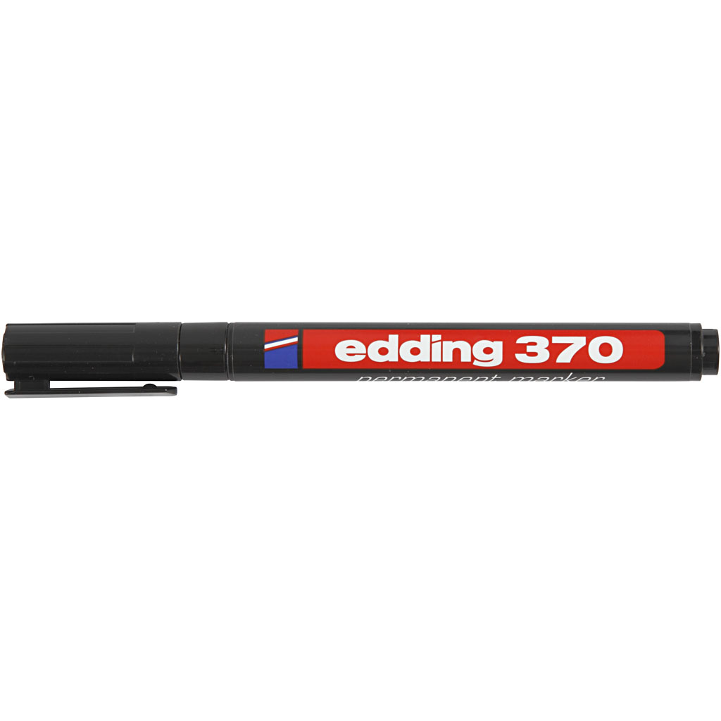 Edding 370 Marker, joon 1 mm, must, 1 tk - Image 3