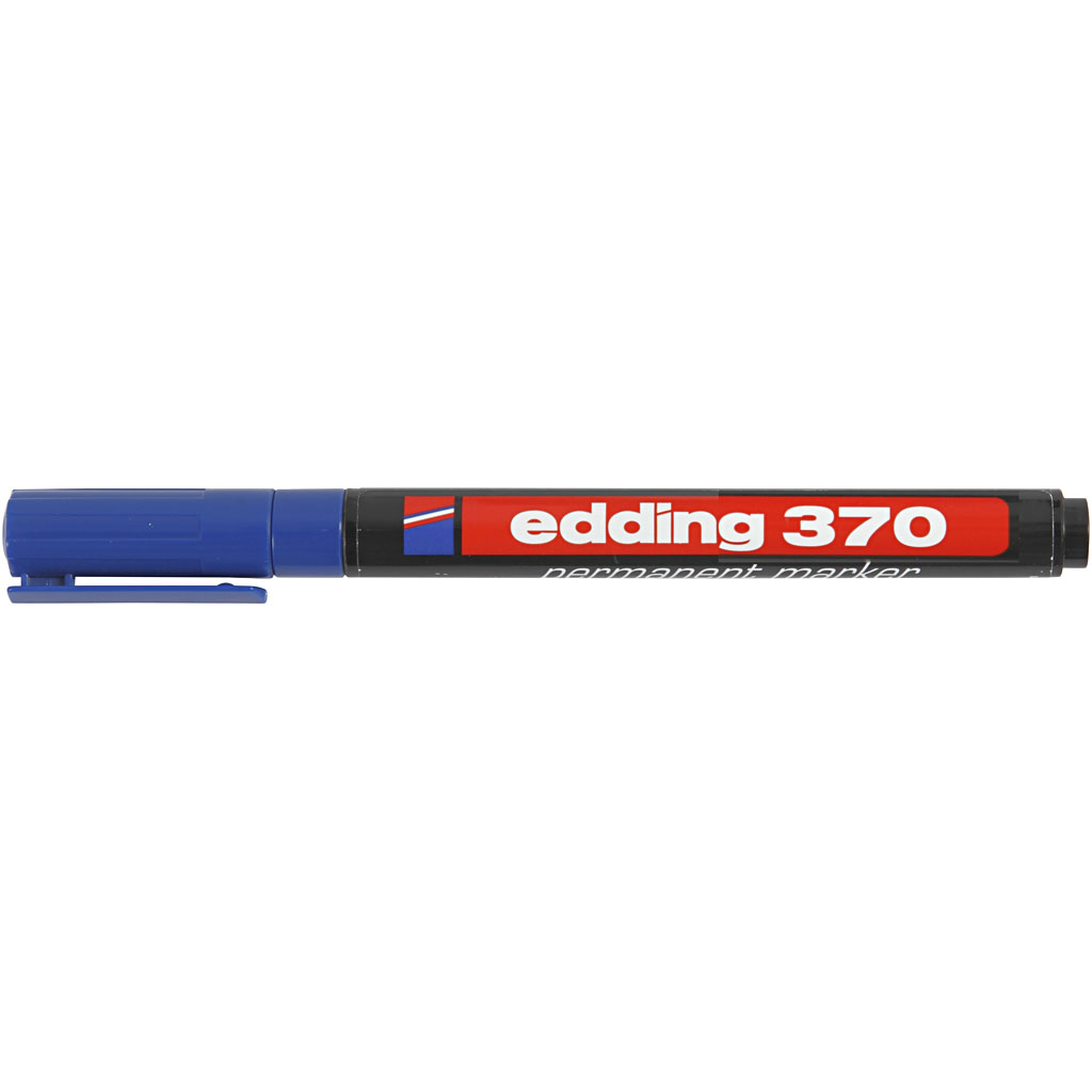 Edding 370 Marker, joon 1 mm, sinine, 1 tk - Image 3