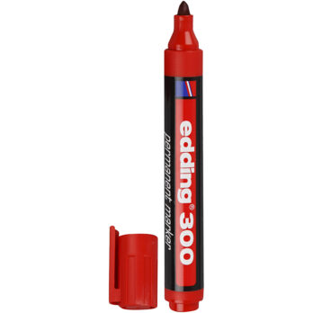 Edding 300 Marker, joon 1,5-3 mm, punane, 1 tk