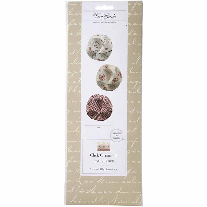 Click Ornaments, dia. 9 cm, suurus 5,5x28,4 cm, 9 komplekti/ 1 pakk - Image 2