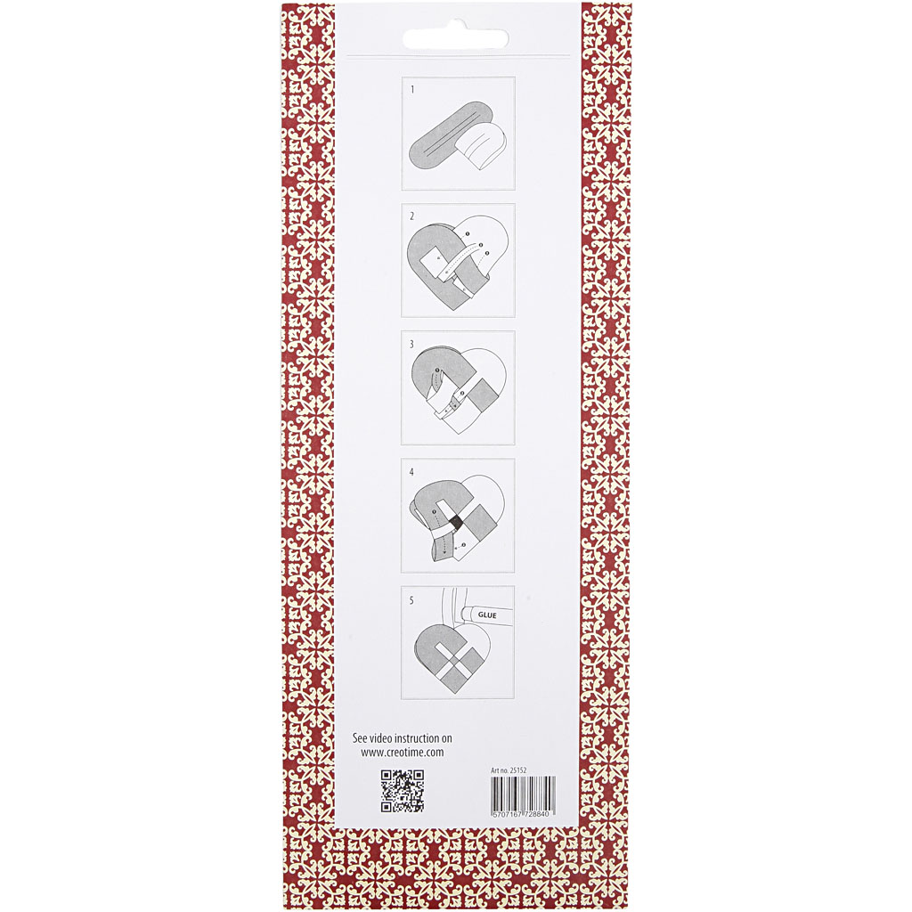 Riidest südamed, suurus 14,5x10 cm, 120 g, erinevad värvid, 8 komplekti/ 1 pakend. - Image 3