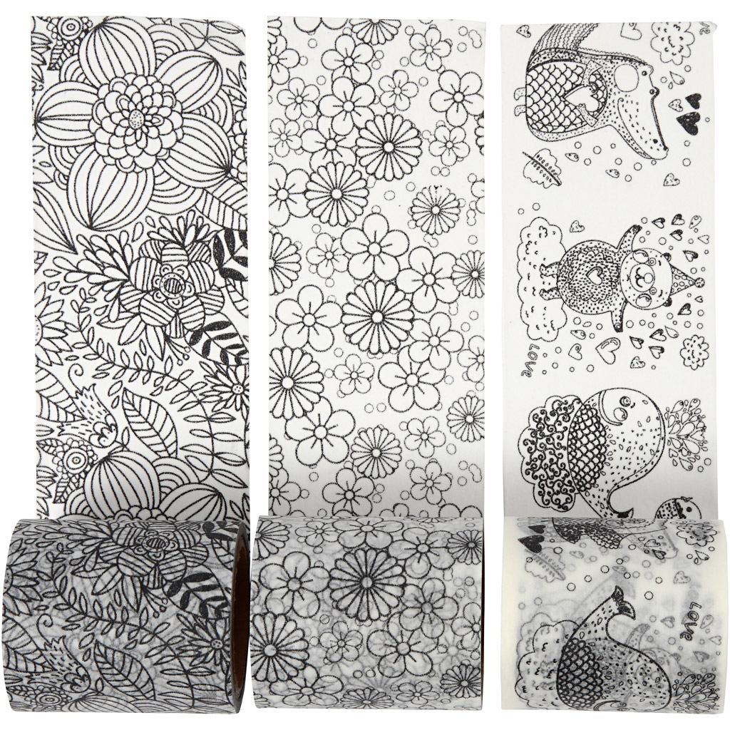 Washi teip, W: 50 mm, 3x5 m/ 1 pakk - Image 4