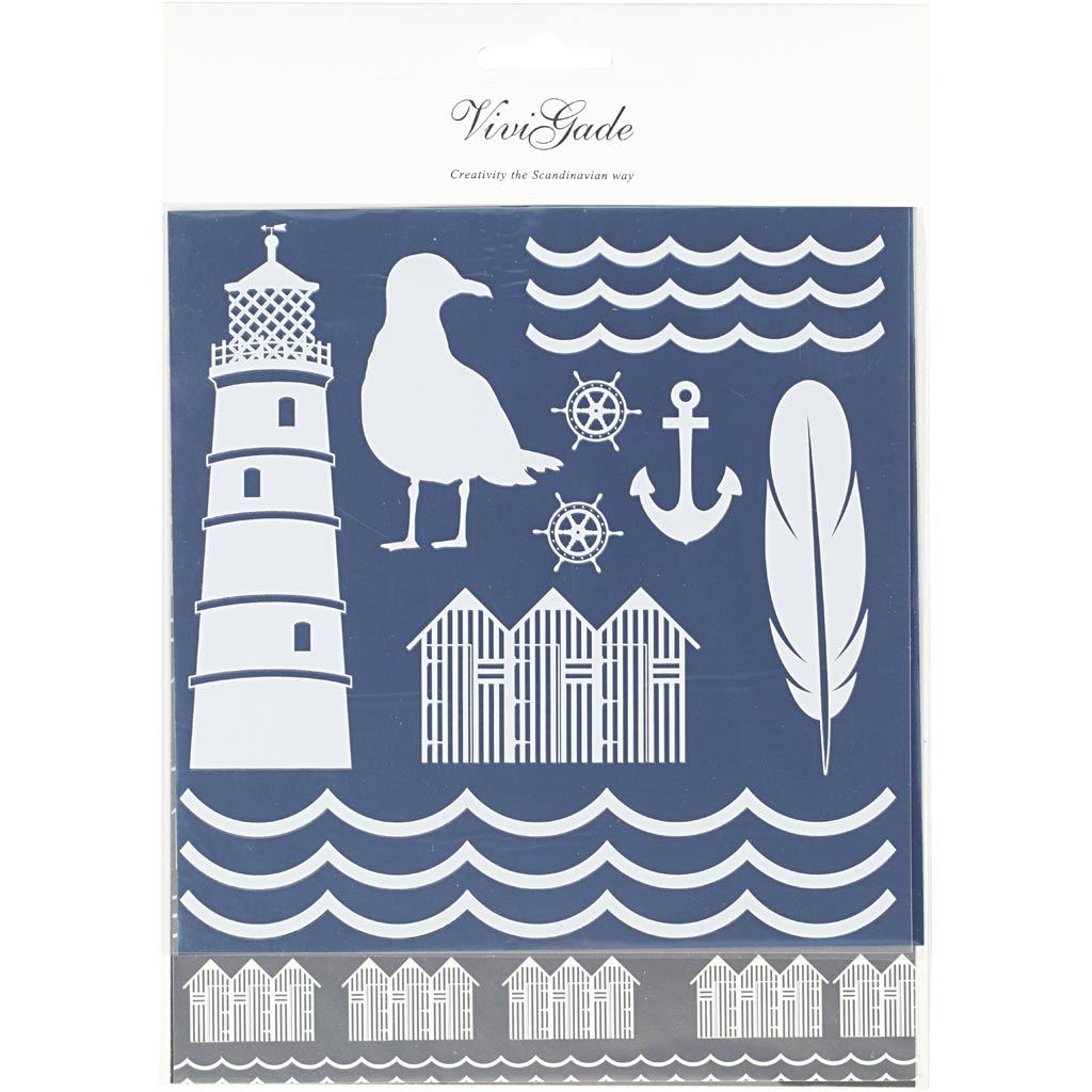 Deco foolium- ja ülekandelehe, tuletorn, leht 15x15 cm, sinine, hõbedane, 2x2 lehte/ 1 pakk - Image 2