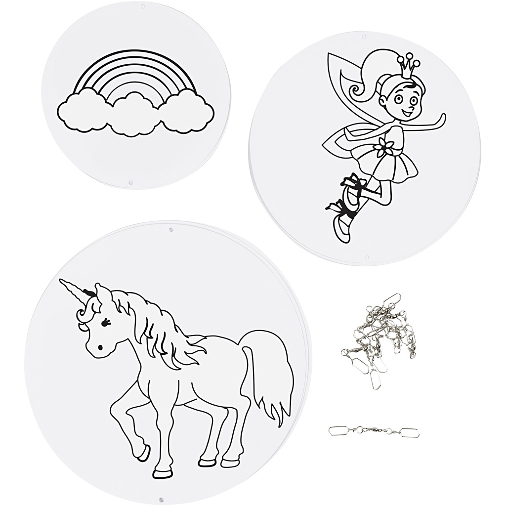 Motiividega mobiilne ornament, diameeter. 12+15+18 cm, 300 g, valge, 3 komplekti/ 1 pakk