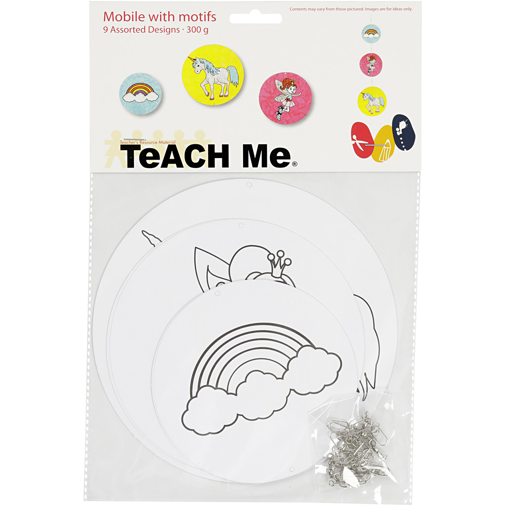 Motiividega mobiilne ornament, diameeter. 12+15+18 cm, 300 g, valge, 3 komplekti/ 1 pakk - Image 2