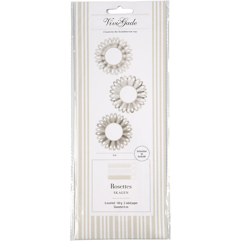 Paberist rosetid, diameeter. 8 cm, 160 g, 6 tk/ 1 pakk - Image 2
