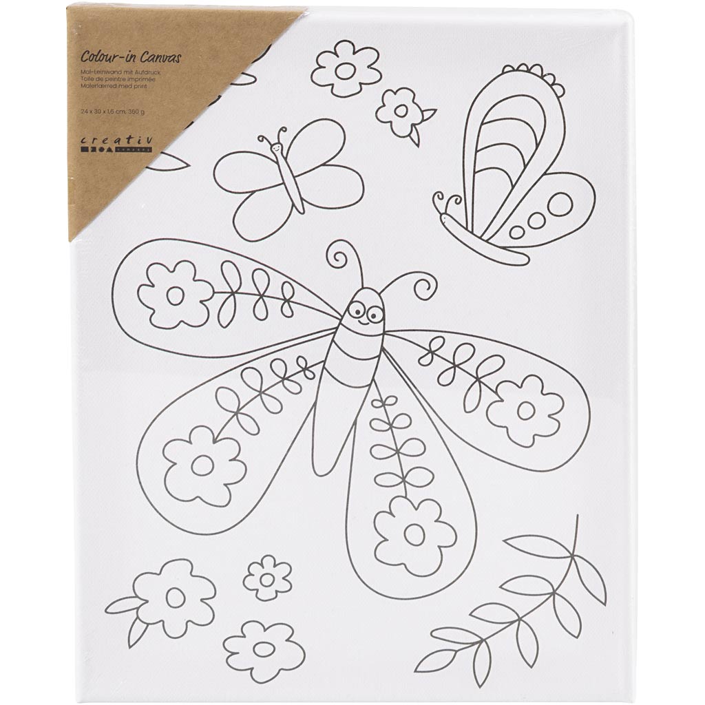 Värviline lõuend, suur liblikas, D. 1,6 cm, suurus 24x30 cm, 360 g, 1 tk. - Image 2