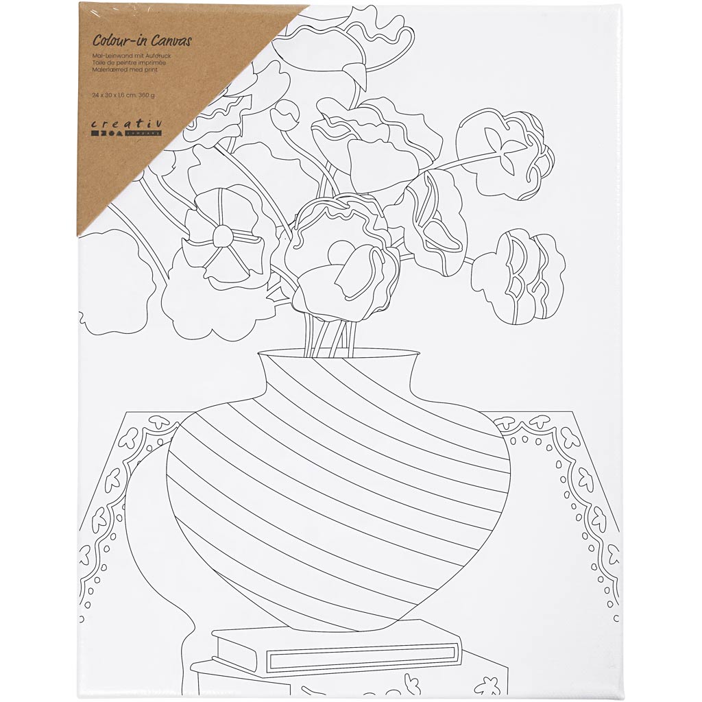 Värviline lõuend, kimp vaasis, D. 1,6 cm, suurus 24x30 cm, 360 g, 1 tk. - Image 2