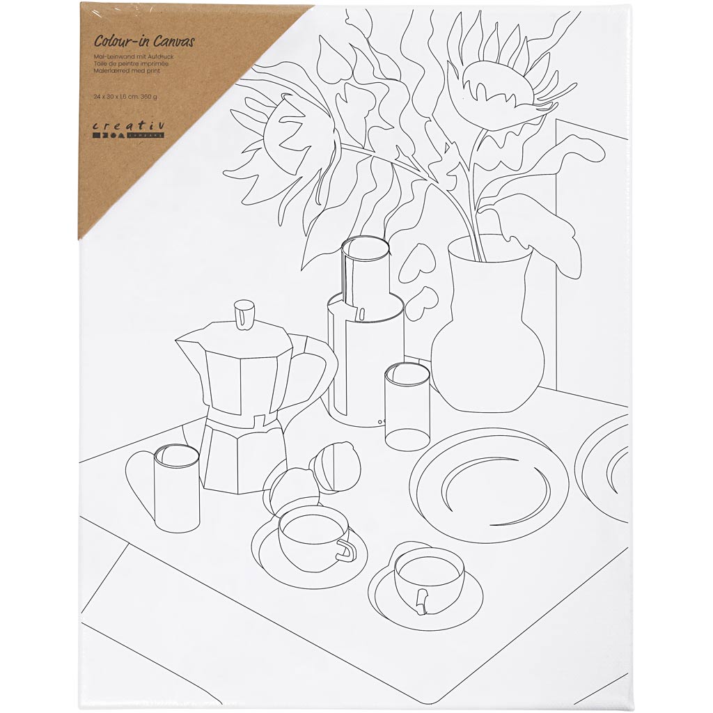 Värviline lõuend, hommikusöögilaud, D. 1,6 cm, suurus 24x30 cm, 360 g, 1 tk. - Image 2