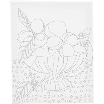 Värviline lõuend, puuviljakauss, D. 1,6 cm, suurus 24x30 cm, 360 g, 1 tk.