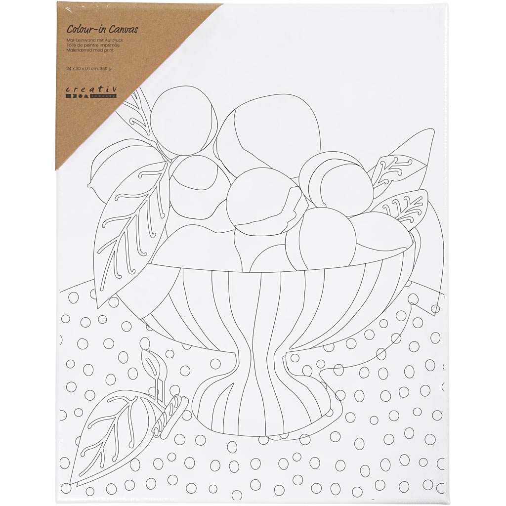 Värviline lõuend, puuviljakauss, D. 1,6 cm, suurus 24x30 cm, 360 g, 1 tk. - Image 2