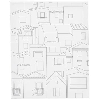 Värviline lõuend, City, D. 1,6 cm, suurus 24x30 cm, 360 g, 1 tk.