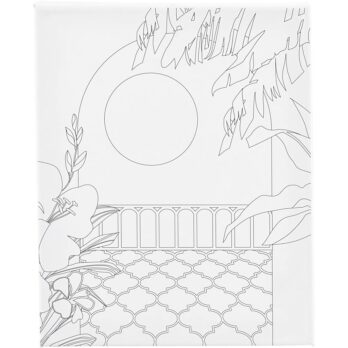 Värviline lõuend, Päikeseline rõdu , D. 1,6 cm, suurus 24x30 cm, 360 g, 1 tk.