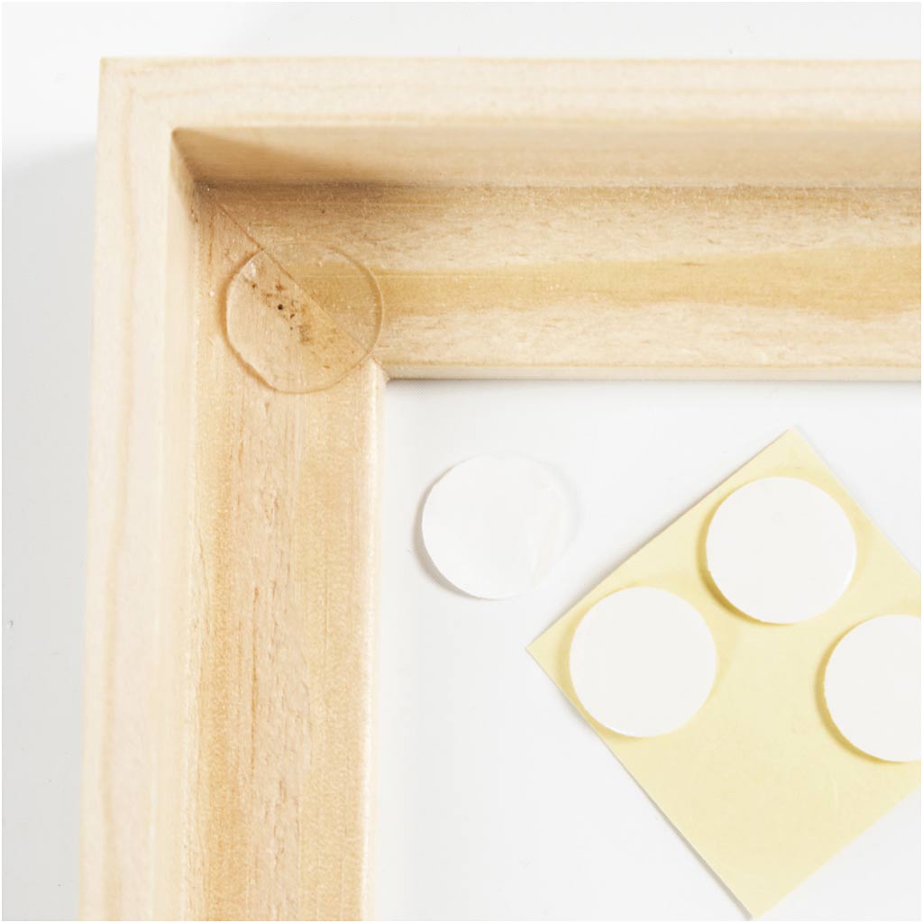 Venitatud lõuend koos raamiga, suurus 15,8x15,8 cm, 280 g, valge, 1 tk. - Image 4