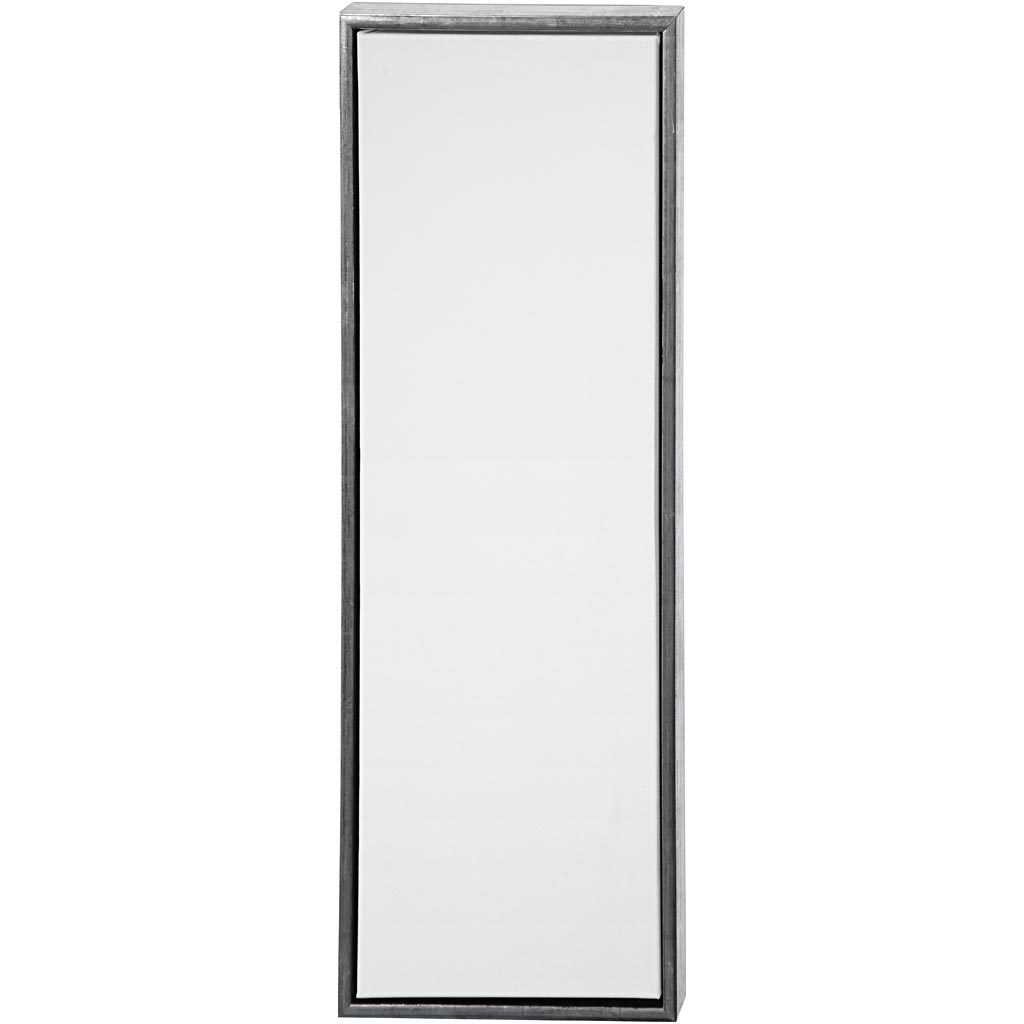 Puidust raamiga lõuend, suurus 30x90 cm, 360 g, antiikhõbe, valge, 1 tk.