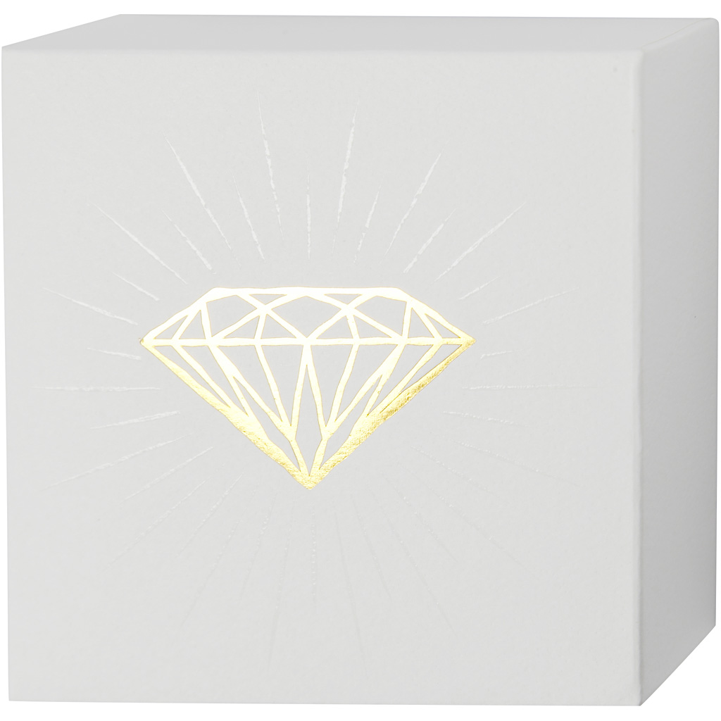 Kuldsete motiividega lõuend, K: 10,16 cm, S. 2,54 cm, L: 10,16 cm, valge, 2 tk/ 1 pakend. - Image 3