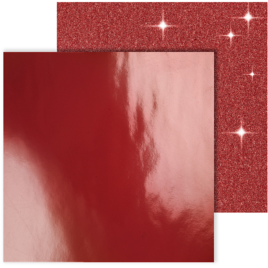 Kujunduspaber, leht 30,5x30,5 cm, 120+128 g, punane, 2 lehte/ 1 pakk - Image 3