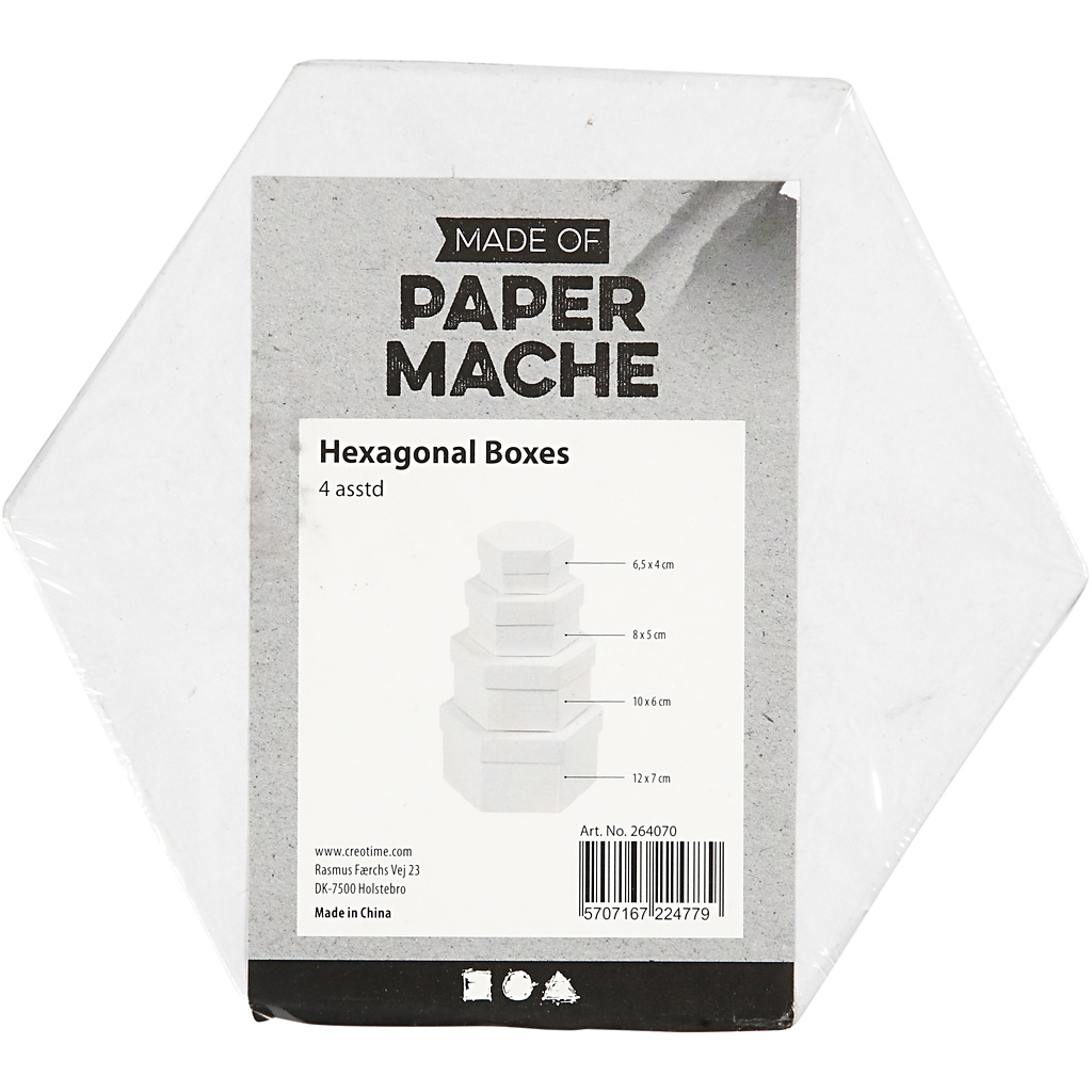 Kuuekandilised karbid, H: 4+5+6+7 cm, diameeter. 6,5+8+10+12 cm, valge, 4 tk/ 1 komplekt - Image 3