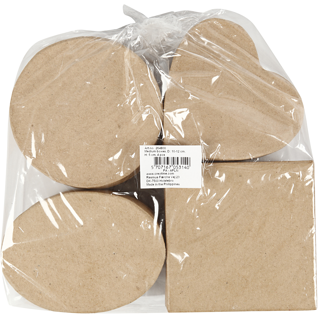 Keskmise suurusega karbid, H: 5 cm, diameeter. 10-12 cm, 4 tk/ 1 pakk - Image 2