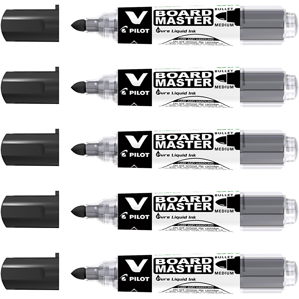 PILOT Whiteboard Marker Refill, joon 2,3 mm, must, 5 tk/ 1 pakk