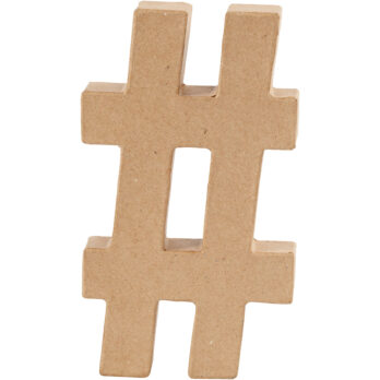 Sümbol, #, H: 20,5 cm, paksus 2,5 cm, 1 tk.