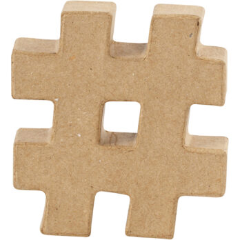 Sümbol, #, H: 10 cm, paksus 1,7 cm, 1 tk.