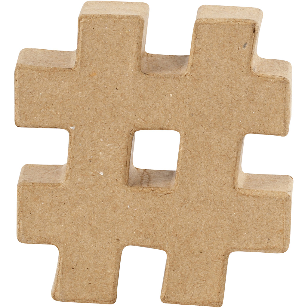 Sümbol, #, H: 10 cm, paksus 1,7 cm, 1 tk.