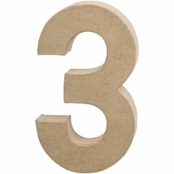 Number, 3, K: 20,2 cm, L: 11,8 cm, paksus 2,5 cm, 1 tk.