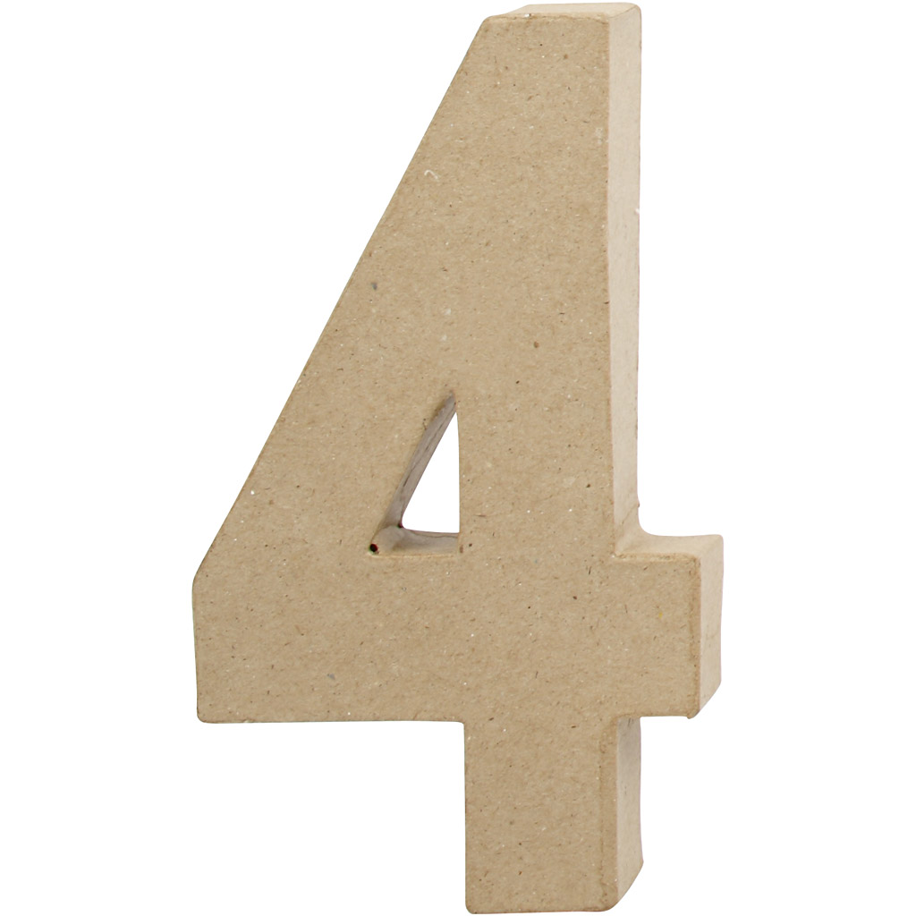 Number, 4, K: 20,5 cm, L: 12 cm, paksus 2,5 cm, 1 tk. - Image 2