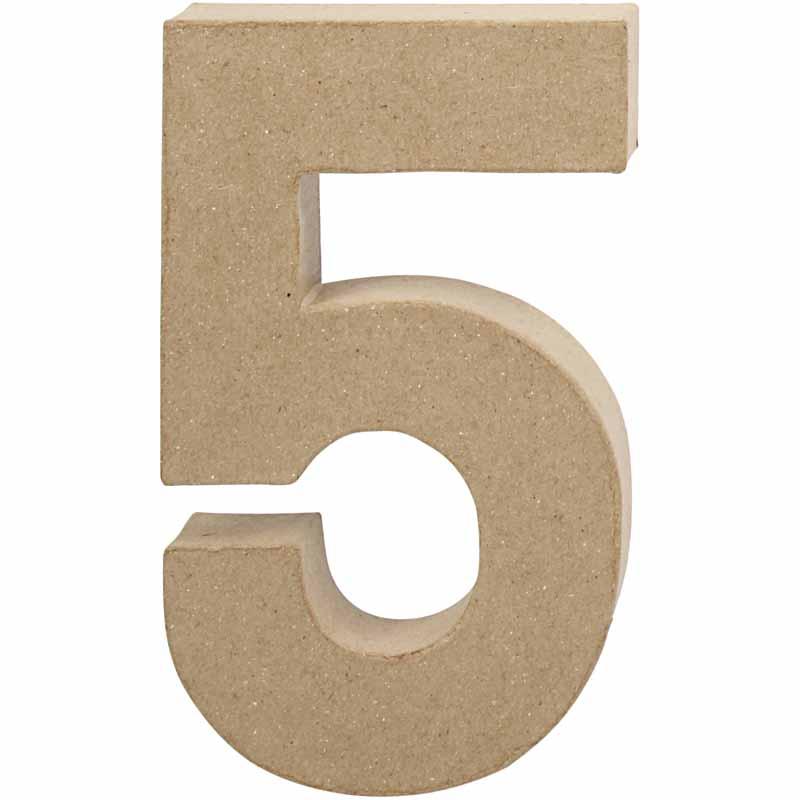 Number, 5, K: 19,7 cm, S: 11,5 cm, paksus 2,6 cm, 1 tk.