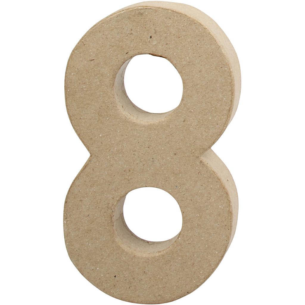 Number, 8, K: 20,2 cm, S: 11 cm, paksus 2,5 cm, 1 tk. - Image 2